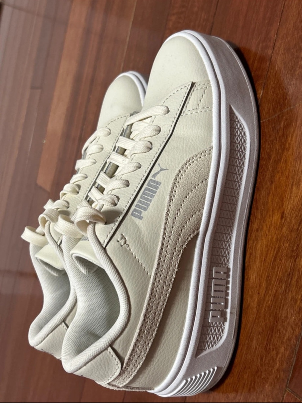 Puma Women’s Cream Classic Lace-Up Sneakers